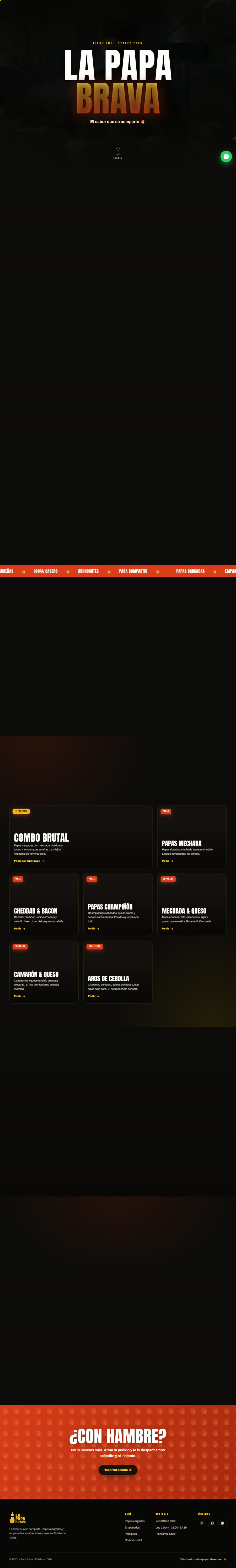 La Papa Brava - web inmersiva del restaurante